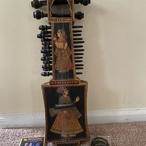 Antique Indian traditional sarangi handmade instrument